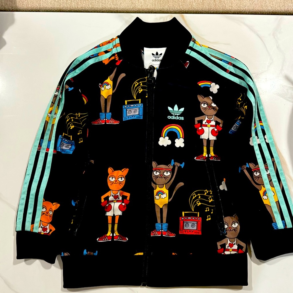 Adidas Mini Rodini Black Jacket
